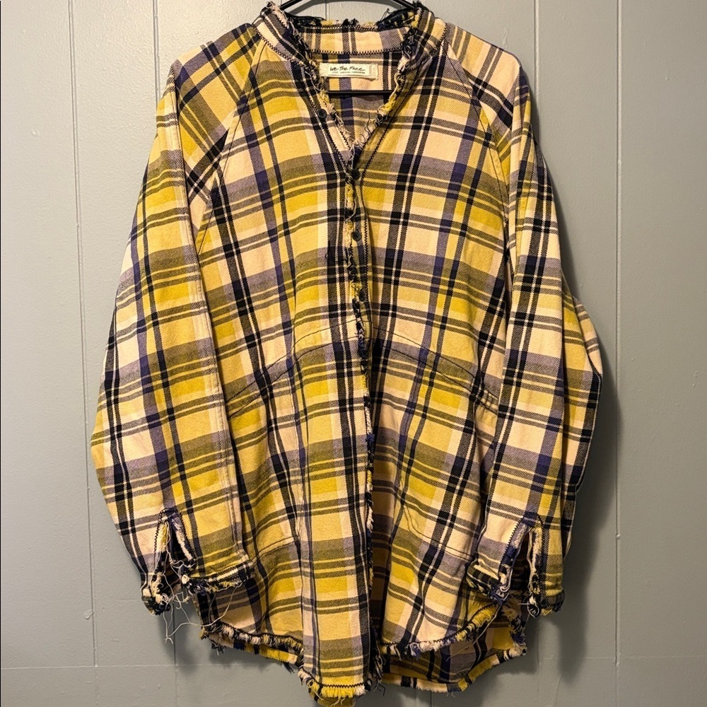 Free People Summer Daydream Spring Plaid Top - Picture 1 of 5